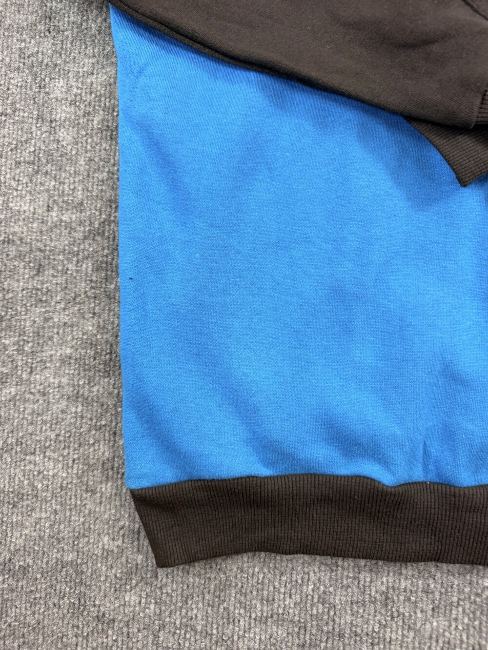 Vtg 90s Maneuvers Deadstock Boys L Sweatshirt 1/4 Zip Black Blue Colorblock NWT - Picture 14 of 16